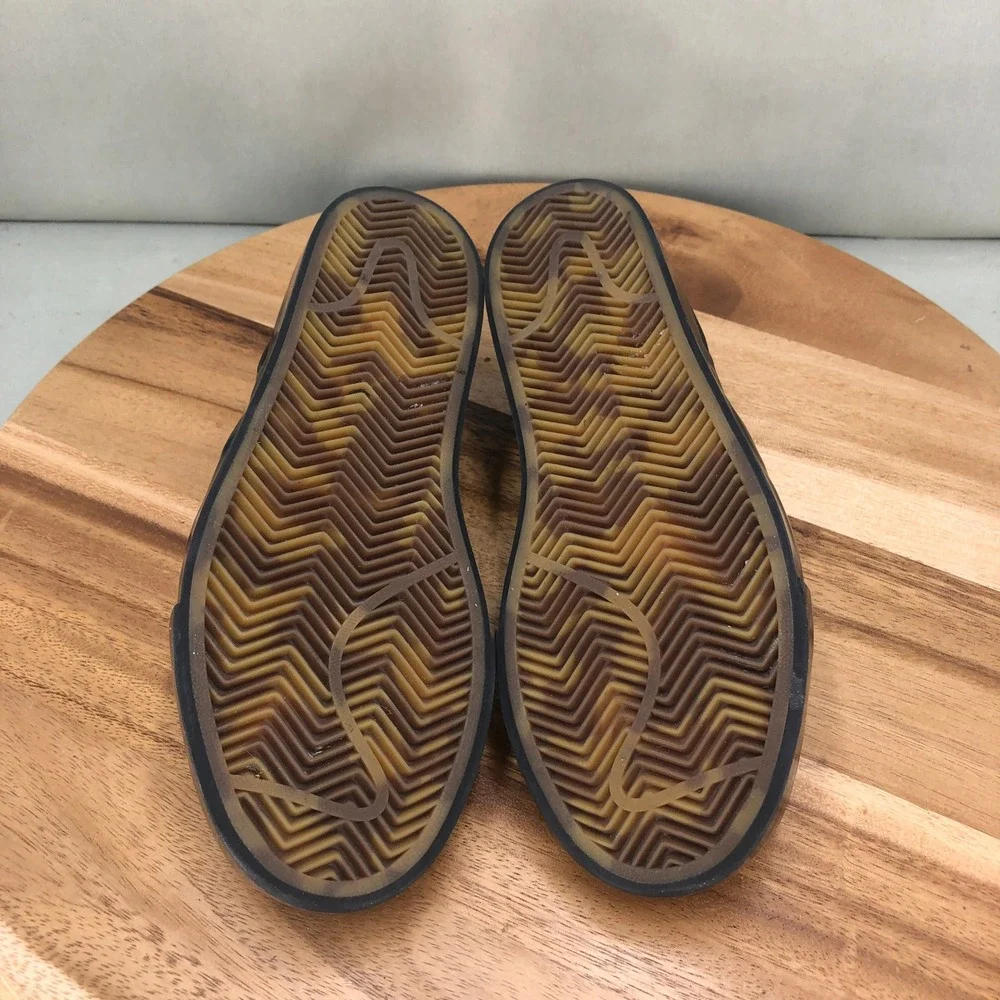 Nike SB Stefan Janoski Slip-On Black Leather Skate Shoes 855641-001 Womens 7.5